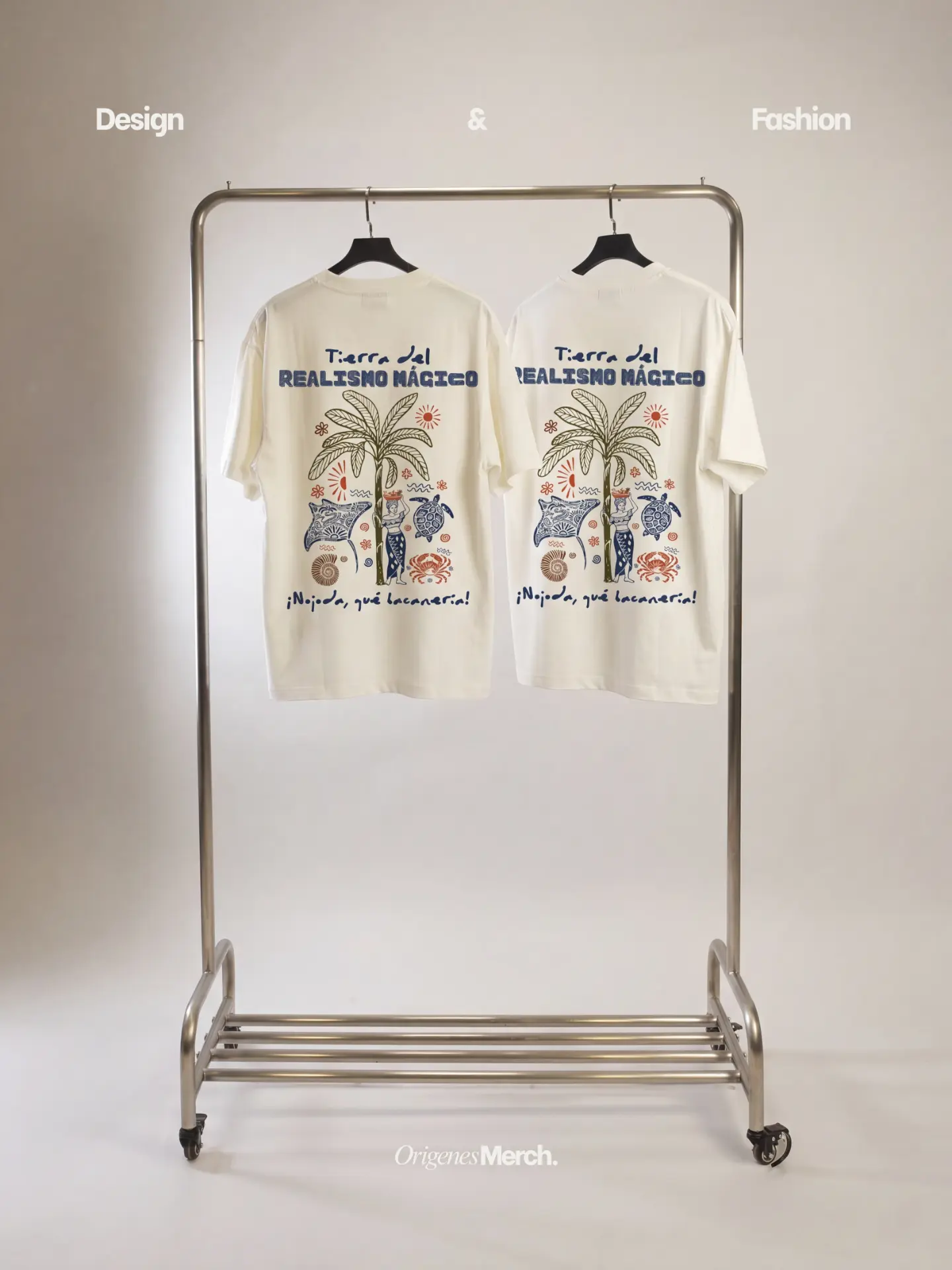 Camiseta Realismo Mágico con estampado de la Costa Caribe colombiana