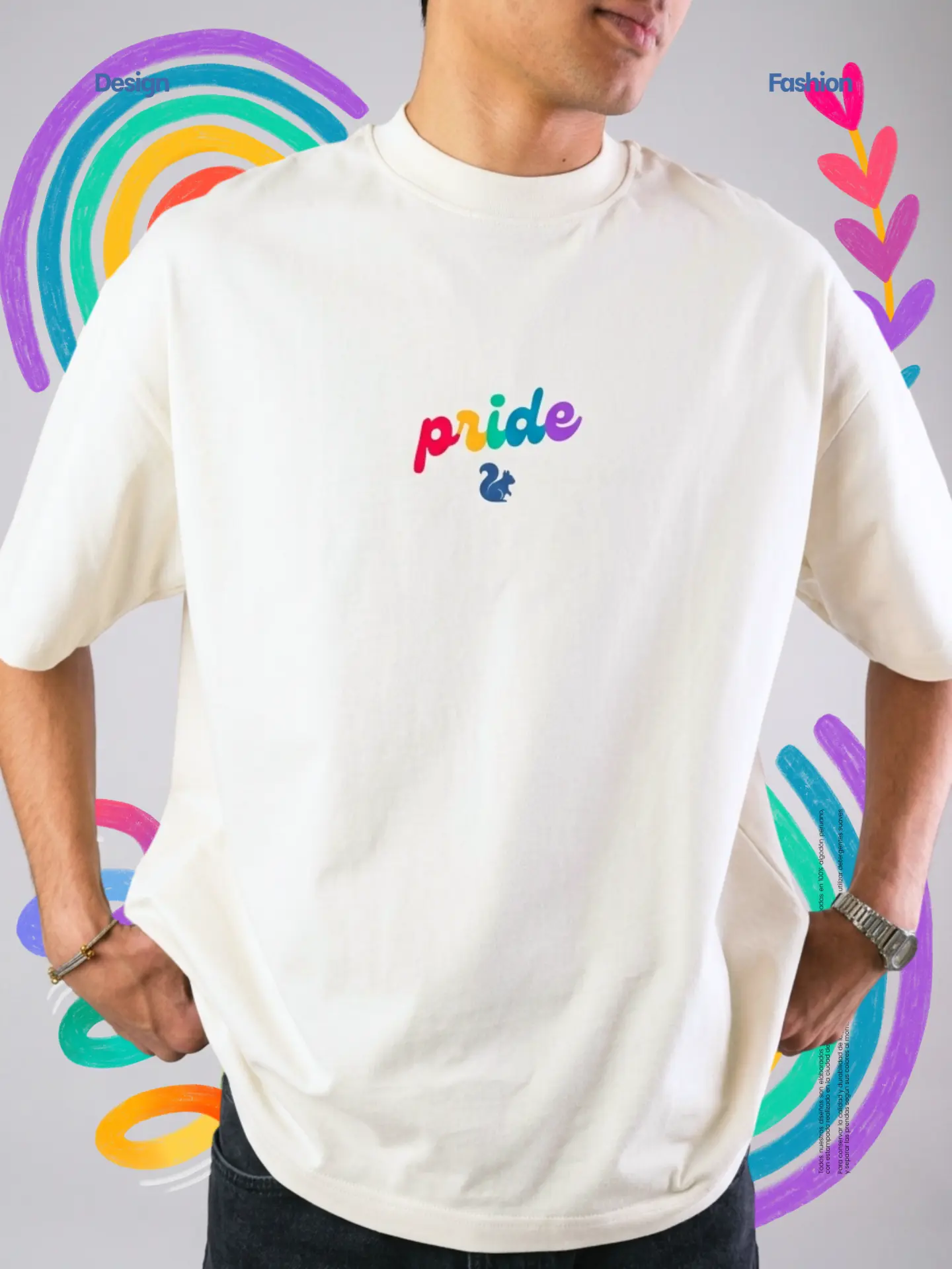 Camiseta edición limitada Pride con la frase El amor es demasiado bonito para juzgarlo — vista 3